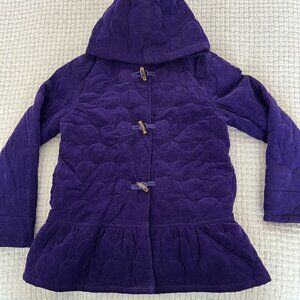 Gymboree Purple Quilted Corduroy Peplum Jacket